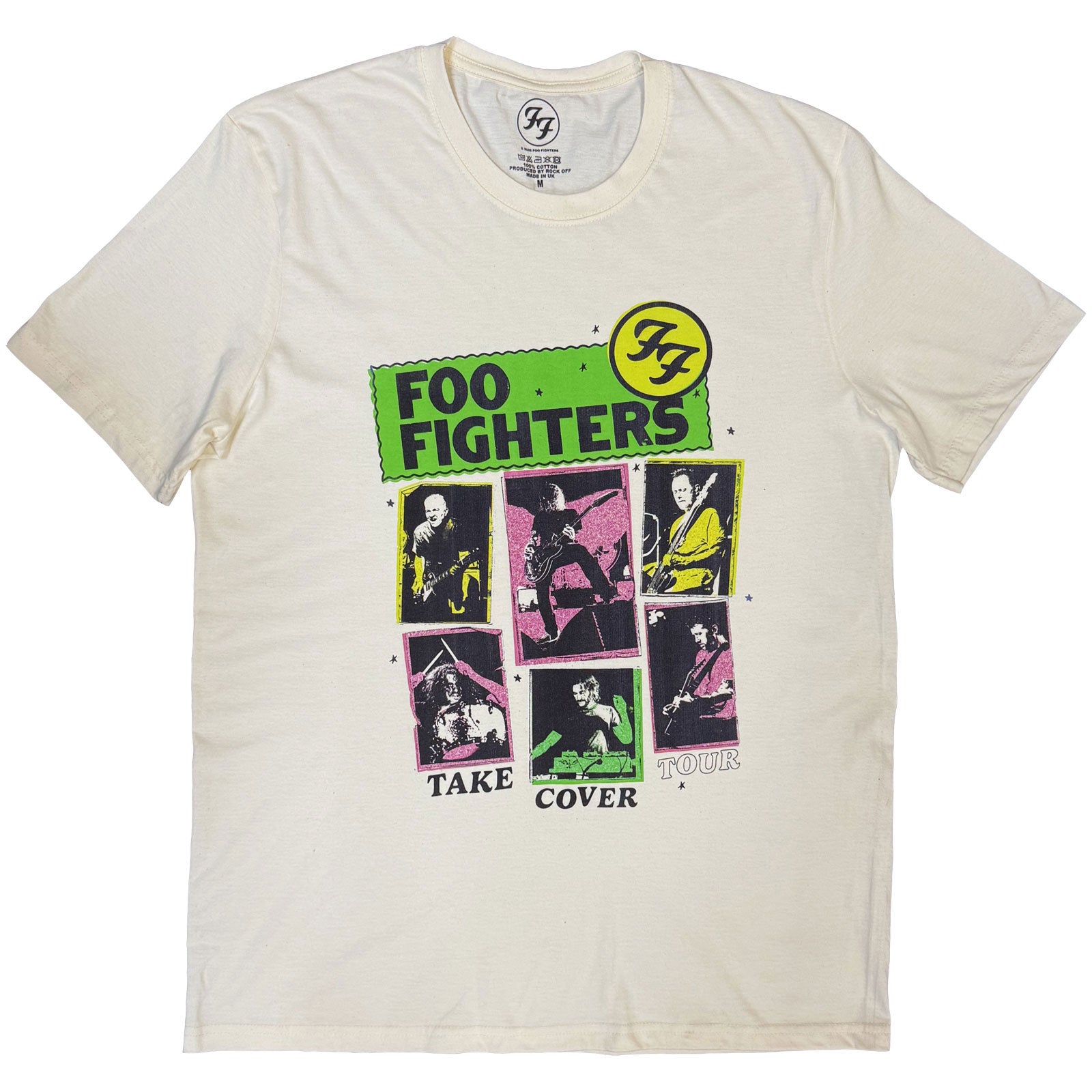 Foo Fighters TShirt Take Cover Tour Natural OFFICIAL NEW XL