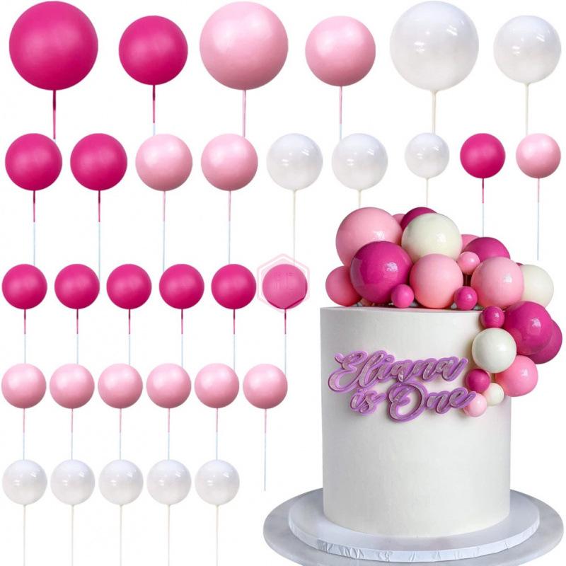Available: 32 New Colorful Cake Decorations - Wedding & Birthday Candy Color Balls for Spring Festival