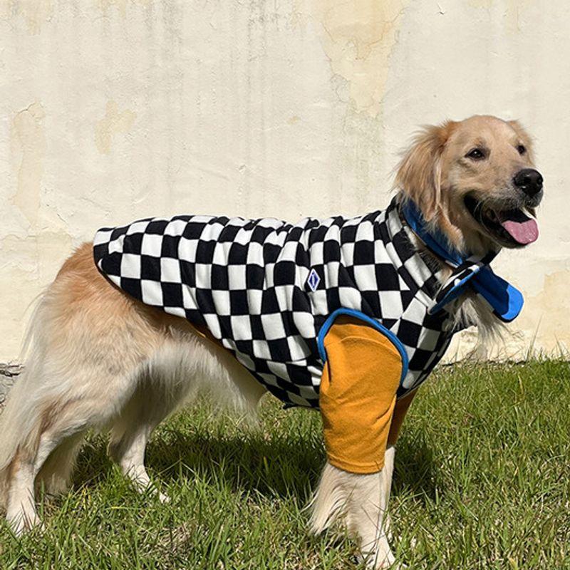BARKDOG [SET] Checkerboard Reversible Padding Vest & Scarf