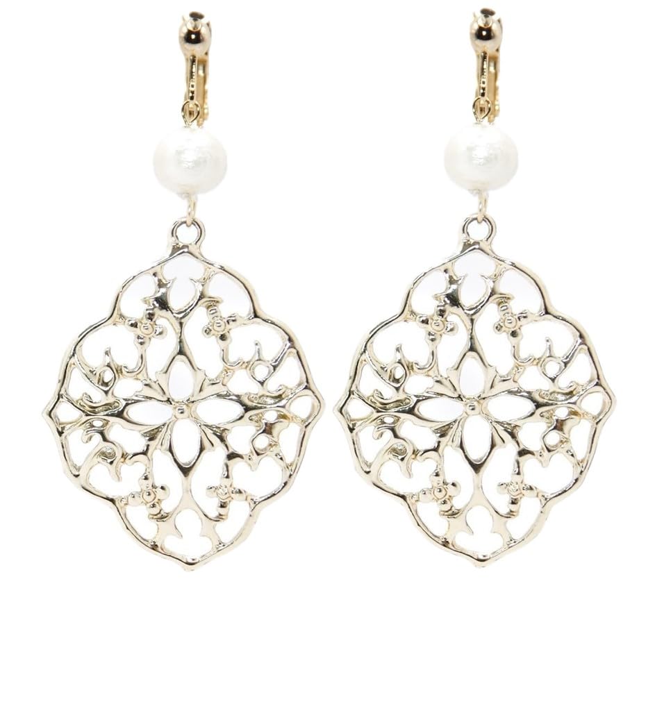 

Country resin for both gorgeous large [Sparrow Jewelry] Japanese-made earrings, non-pierced earrings, screw-spring earrings, ears, stylish, cute, золотий