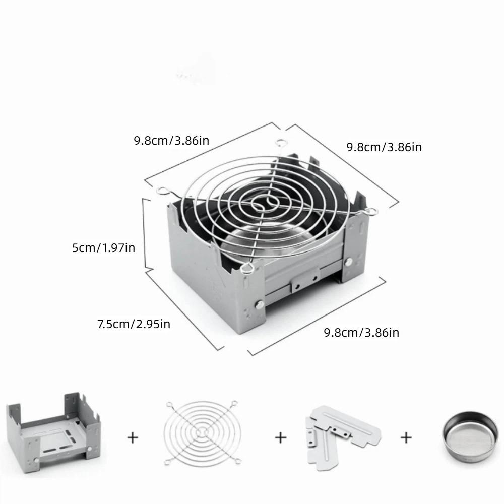 Ultralight Outdoor Tablet Pocket Stove Compact Mini Folding Stove Camping Stove