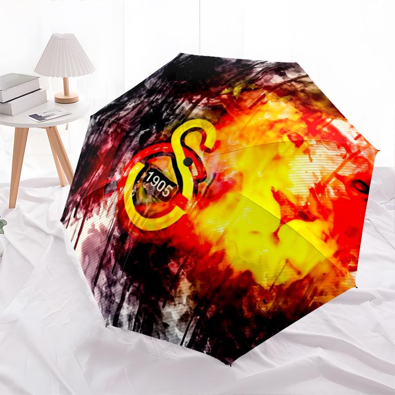 Galatasaray SK  Pattern, Automatic Folding Umbrella, Portable and Foldable Design, 8 Ribs, a Christmas or Birthday Gift.