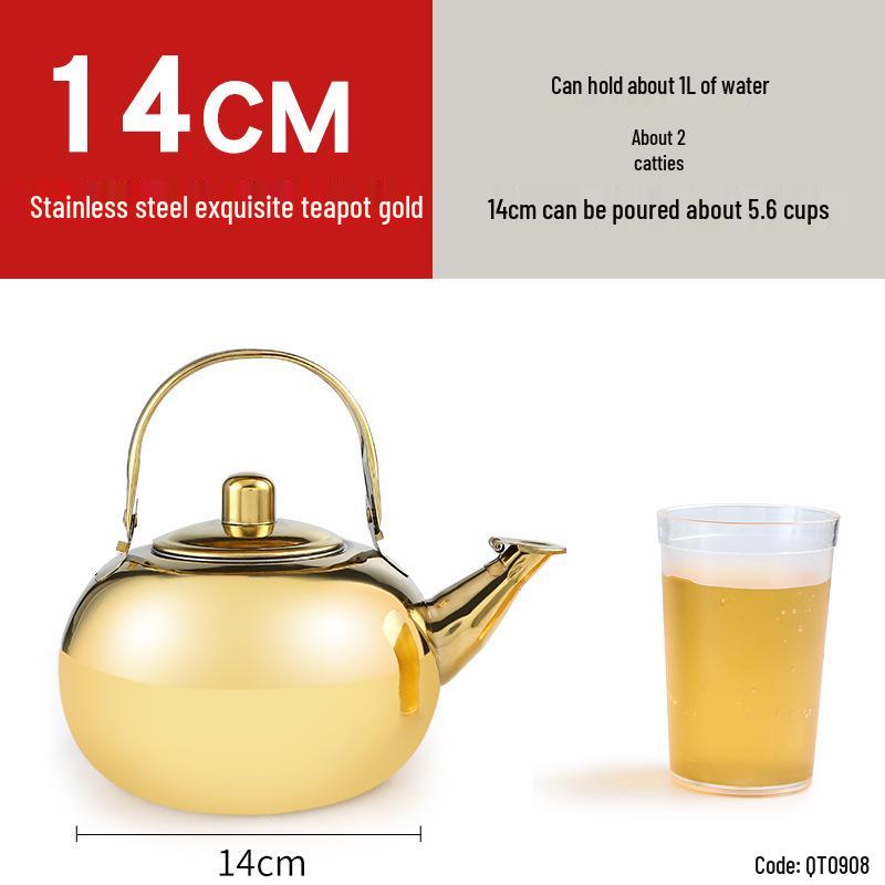 Large Capacity Stainless Steel Teapot - Ideal for Hotels, Restaurants, or Outdoor Use