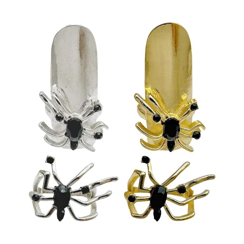 Unique Spiders Finger Rings Adjustable Rings Spiders Opening Rings Stylish Gothic Rings Eye Catching Finger Jewelry