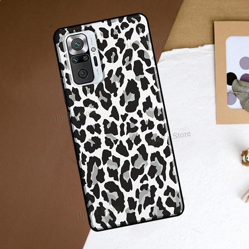 Leopard Print Black Cheetah Pattern For Xiaomi Redmi Note 10 11 Pro 10S 11S Note 7 8 9 Pro Case For Redmi 10 9 9A 9C 9T Cover