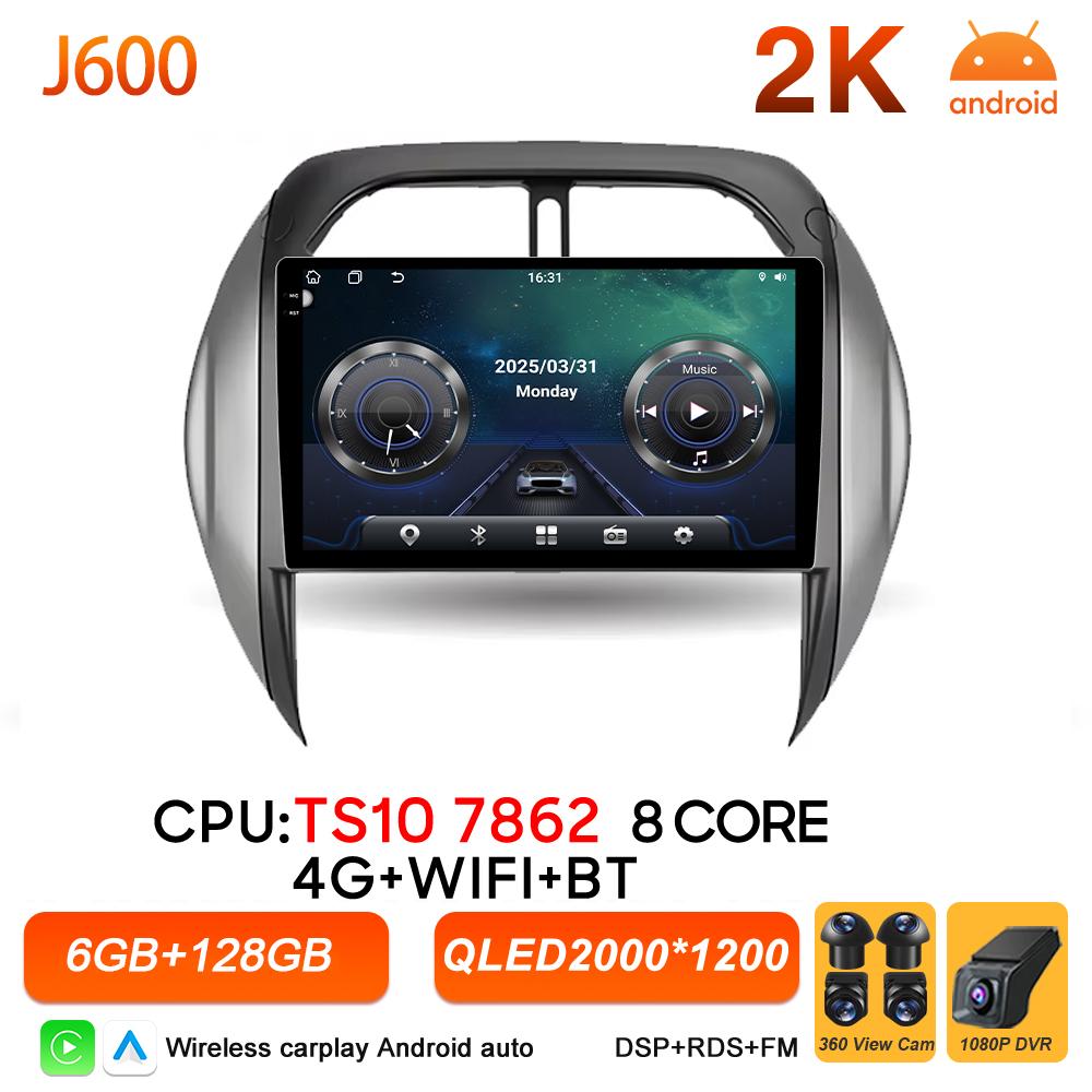 Android 16 Car Radio Carplay For Toyota RAV4 RAV 4 2003 2004 2005 Car Intelligent Systems Multimedia Player Wireless Head Unit