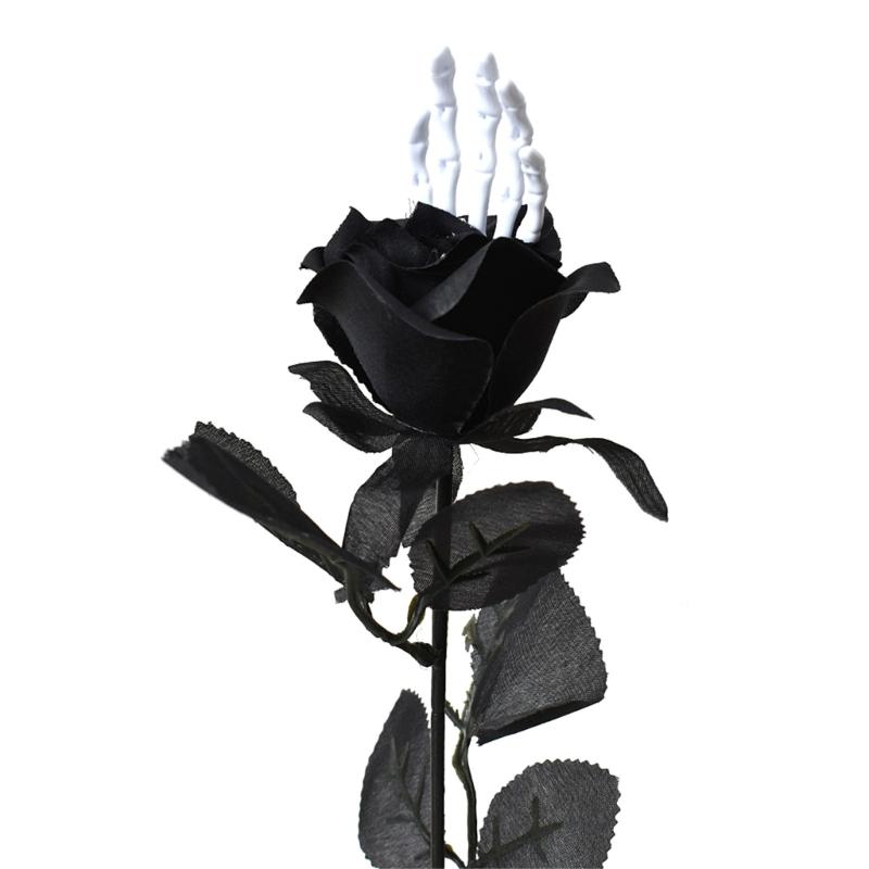 Halloween Skeleton Hand Bone Flower Artificial Rose for Festival Party Home Decorations DIY Flower Arrangement Bouquet