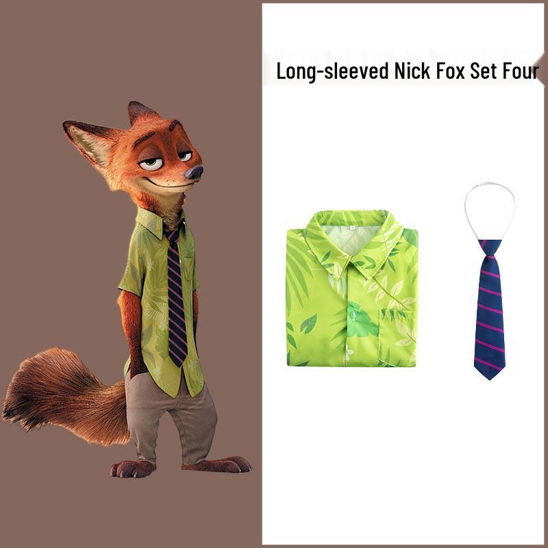 Nick Wilde Zootopia Cosplay Kostým Sada Košile pro Dospělé