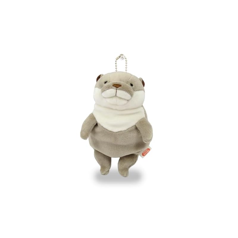 Shinada Global Mochi Series Mochi Otter Gray (mini) 7 X 5 X 14 Cm Plush Toy Otter Animal MOKW-0088G