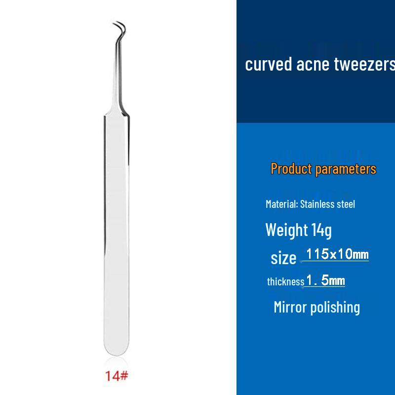 Stainless Steel Double-Ended Pimple Tweezer & Blackhead Remover Tool Set