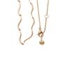 WAVE Gold Tone Stainless Steel Chain SKJ1746710 [Skagen] Women's Necklace,