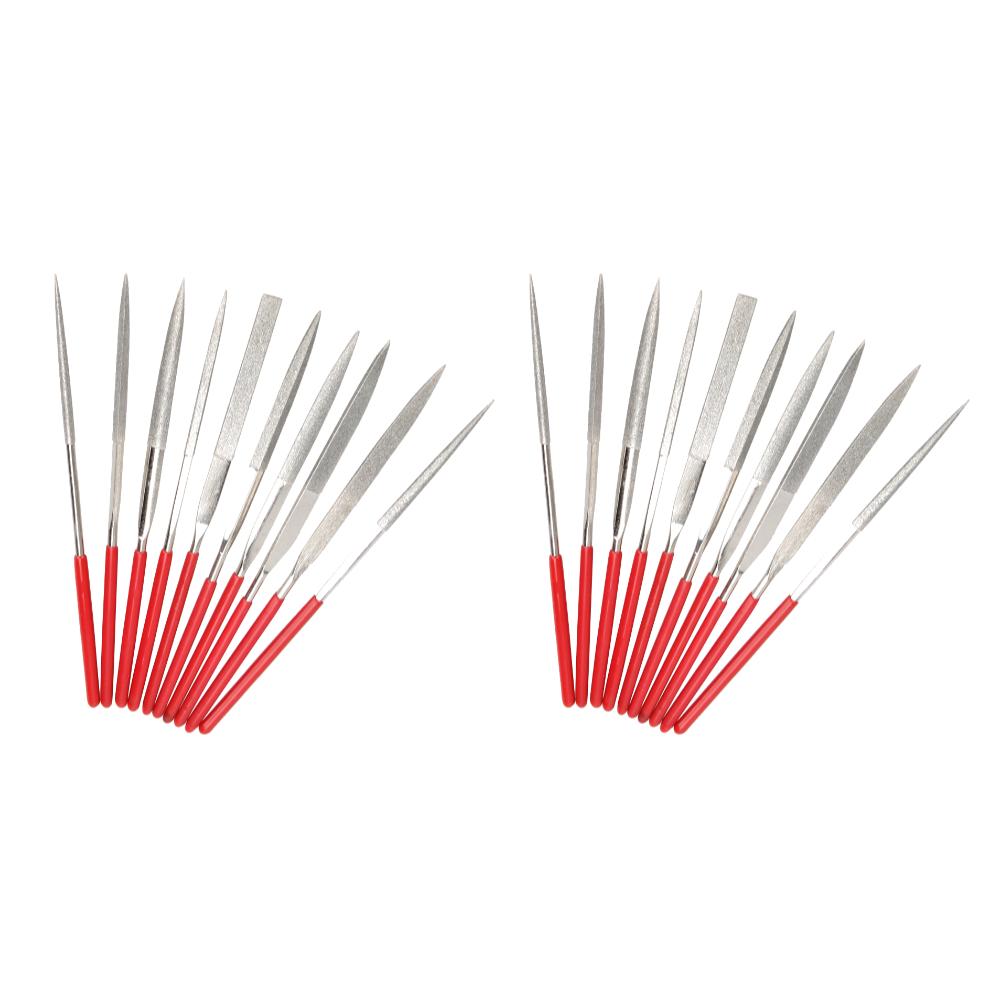 1-5Set Diamond Needle File Set 3x140mm Mini Needle File Kit For Stone Glass Metal Carving Craft Hand Tools Needle File 10Pcs/Set