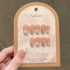 Fake Nails Romantic Flower Crystal Starry Sky press on nails acrylic Fake Nails Reusable Fake Nails