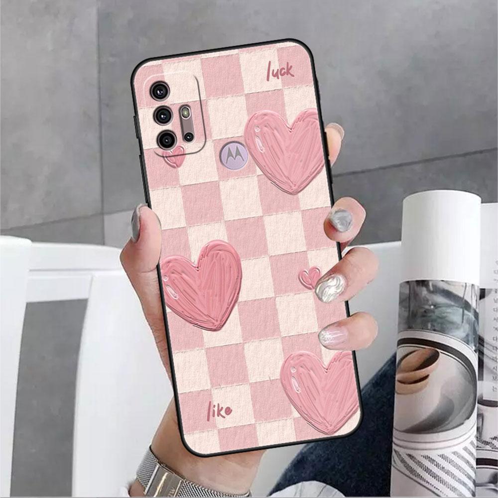 

Чехол для Motorola G30 G60 G22 G9 Play G82 G52 G8 G9 G50 One Fusion Edge 20, черный мягкий чехол для телефона с милым цветком One Fusion Plus