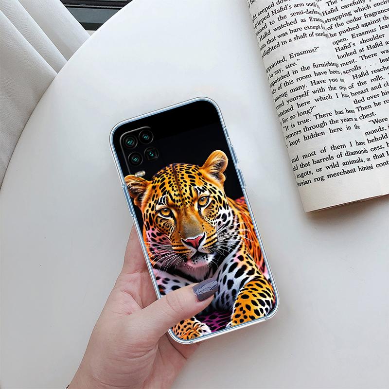 RA16 Leopard Transparent Phone Case for LG K22 K30 K40 K40S K41 K42 K50 K50S K51 K51S K52 K61 K62 K71 K92 Q60 Q61 V40 V50 V60