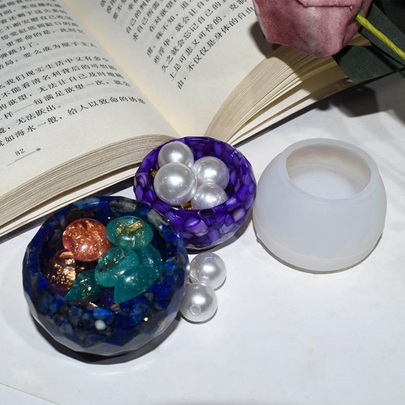 Transparent Silicone Mold Jewelry Making Molds Crystal Resin Mould DIY Storage Cup Moulds for DIY Hand-Making Crafts