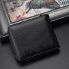 Billetera de Lujo para Hombre Cuero Monedero Masculino 3 Pliegues Cierre de Cremallera Clip para Billetes Tarjeteros con Bolsillo para Monedas Billeteras RFID Regalos para Hombre Bolsa para Dinero