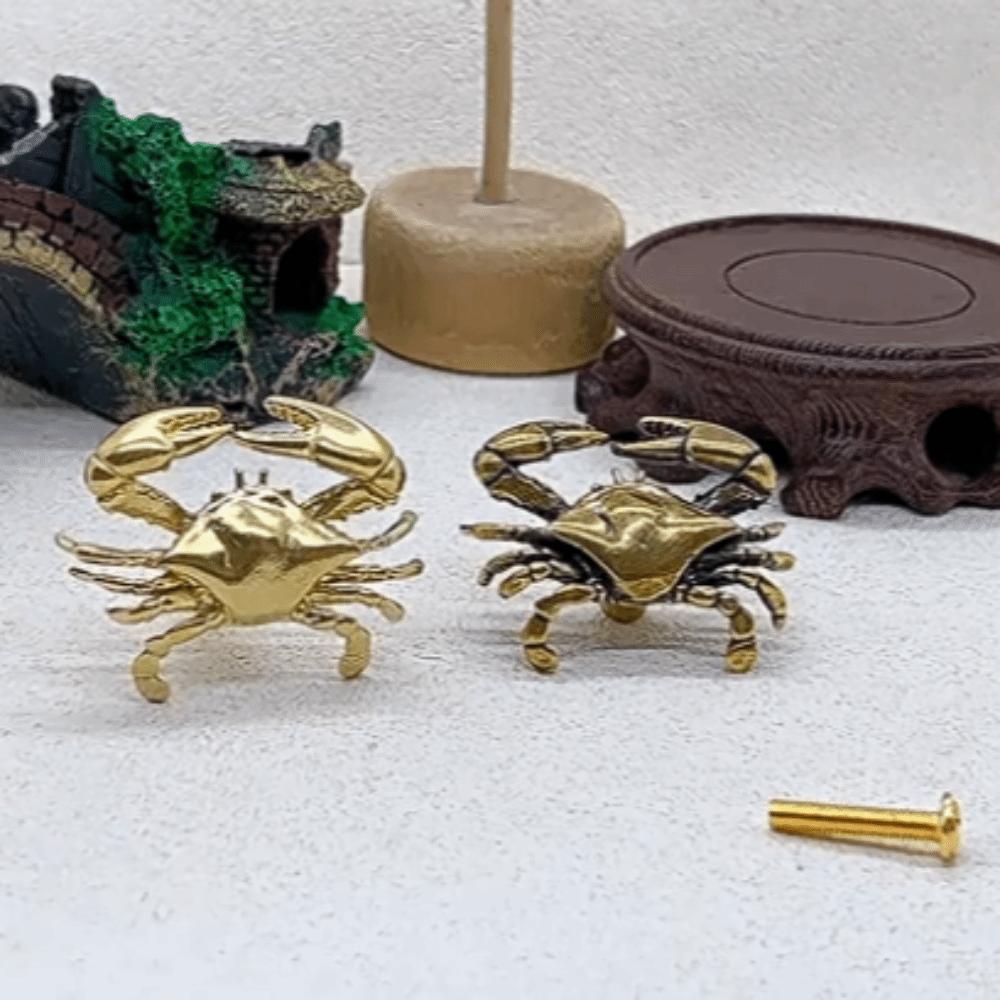 Hardware Crab Design Drawer Handles Luxury Closet Door Knobs Vintage Brass Cabinet Pulls  Window