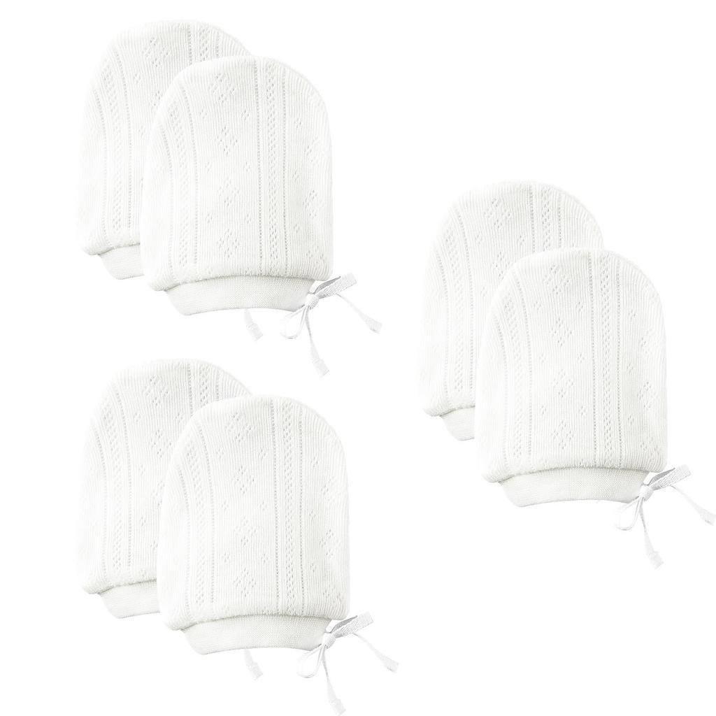 Adjustable Baby Mittens for Organic and Easy To Long Set of Newborn To 12 White [MOMSMENU] Newborns, Cotton, Spring, Summer, Fall, Winter, Wear,