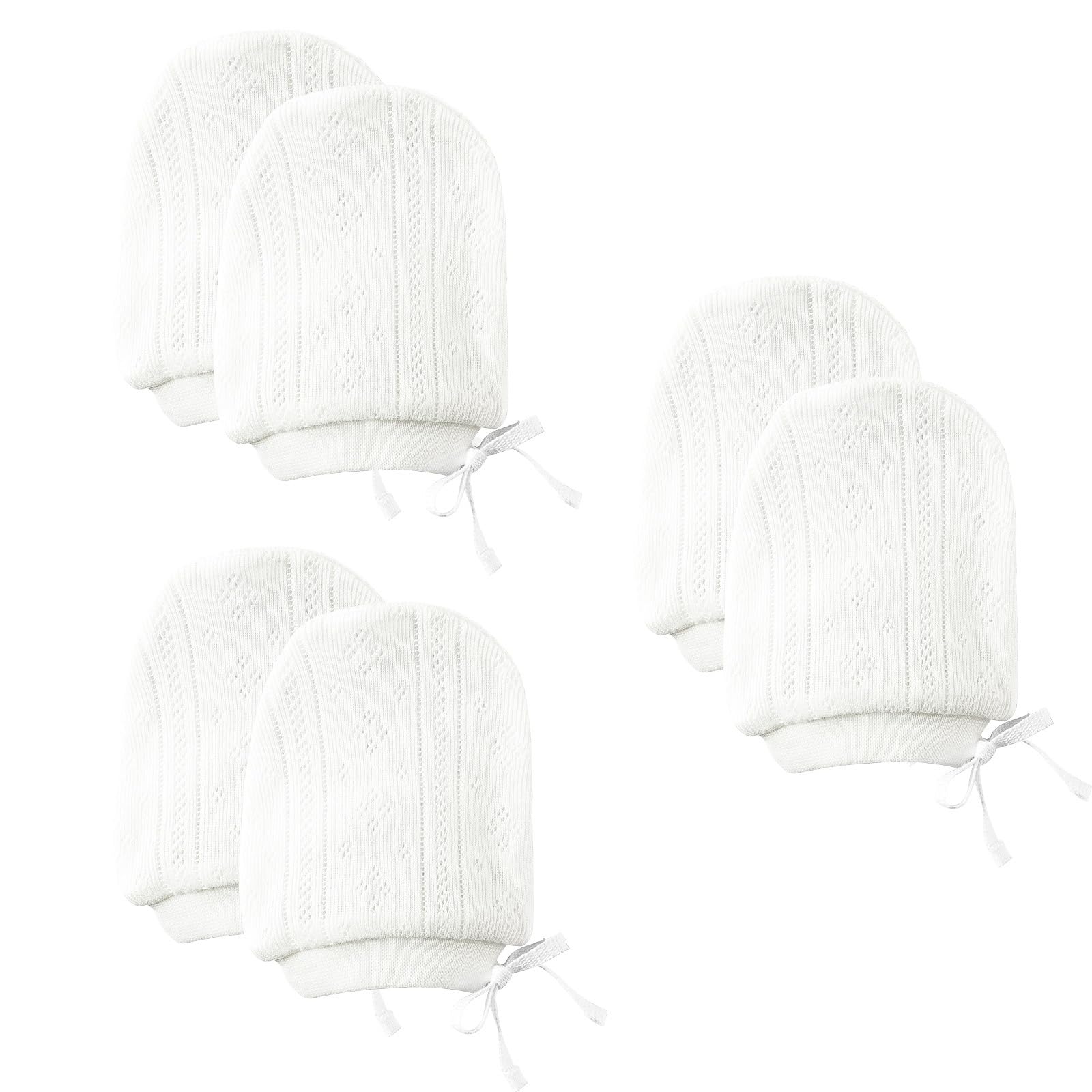 

Adjustable Baby Mittens for Organic and Easy to Long Set of Newborn to 12 White [MOMSMENU] Newborns, Cotton, Spring, Summer, Fall, Winter, Wear,