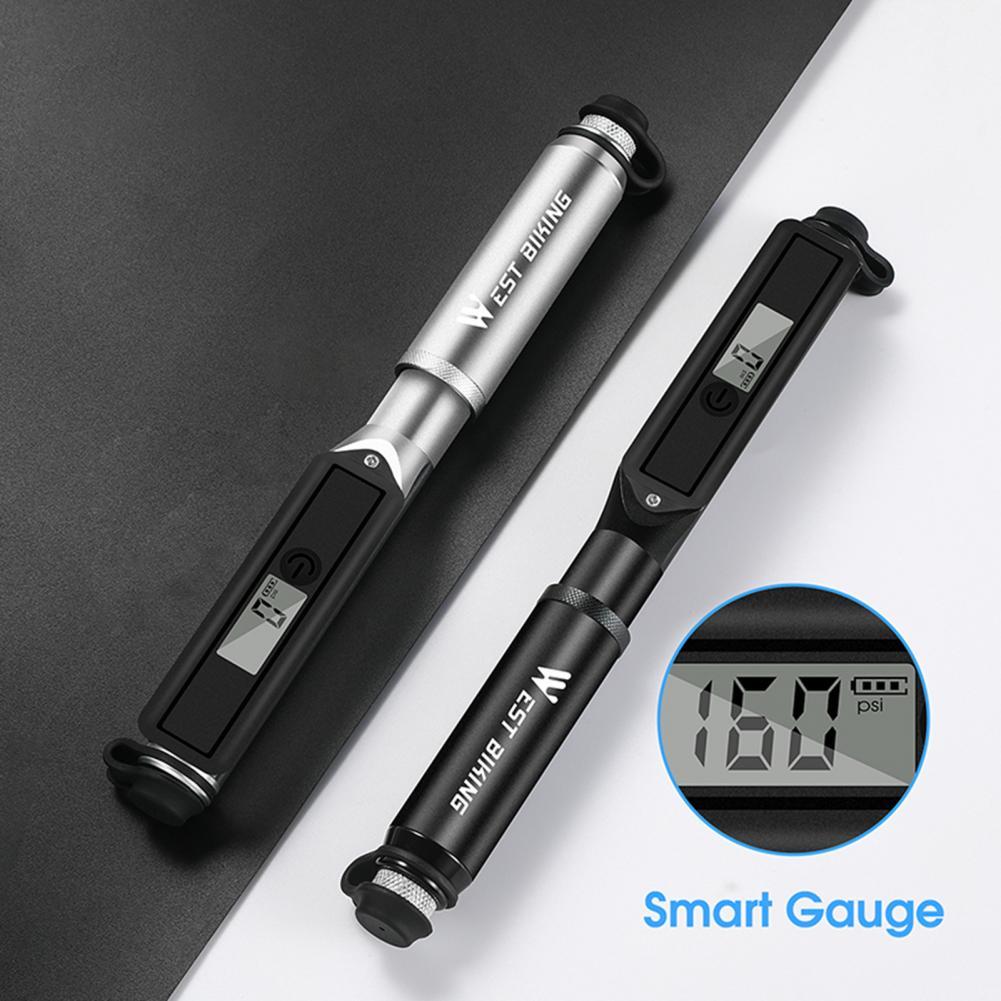 Handheld Tire Pump Aluminum Alloy Telescopic Bike Pump With Built-in Inflation Hose for MTB
