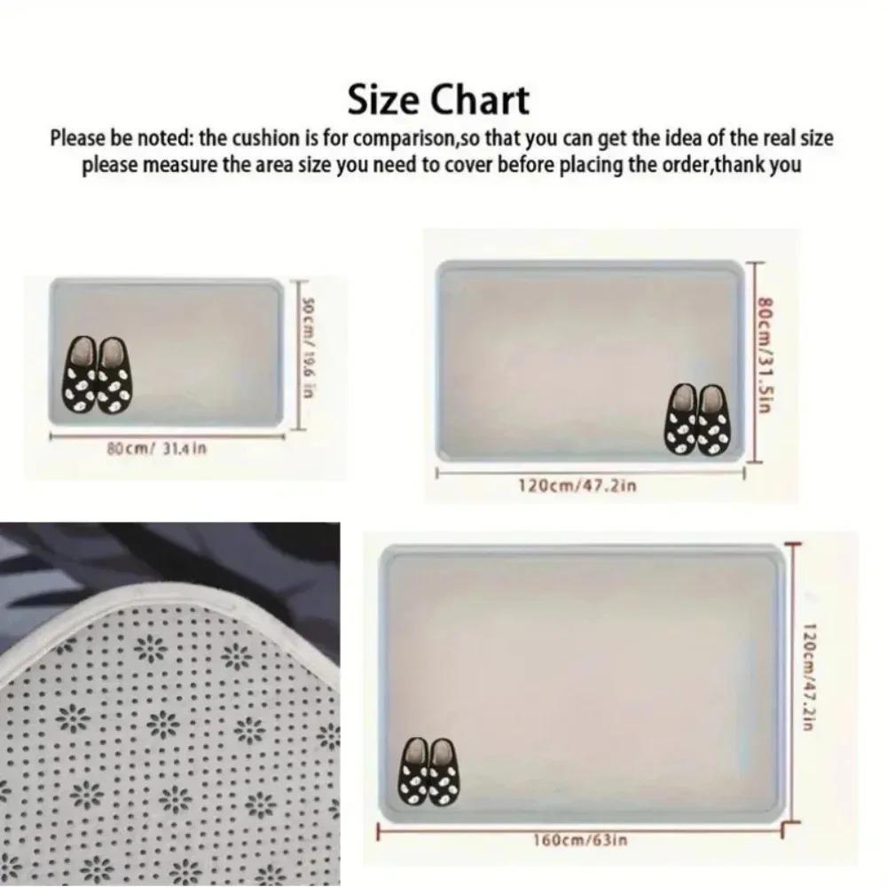 Yin Yang Elephant Tree of Life Design Doormat Non-Slip Entrance Bath Kitchen Floor Door Mat  Toilet Rug Carpet Footpad  Door Mat