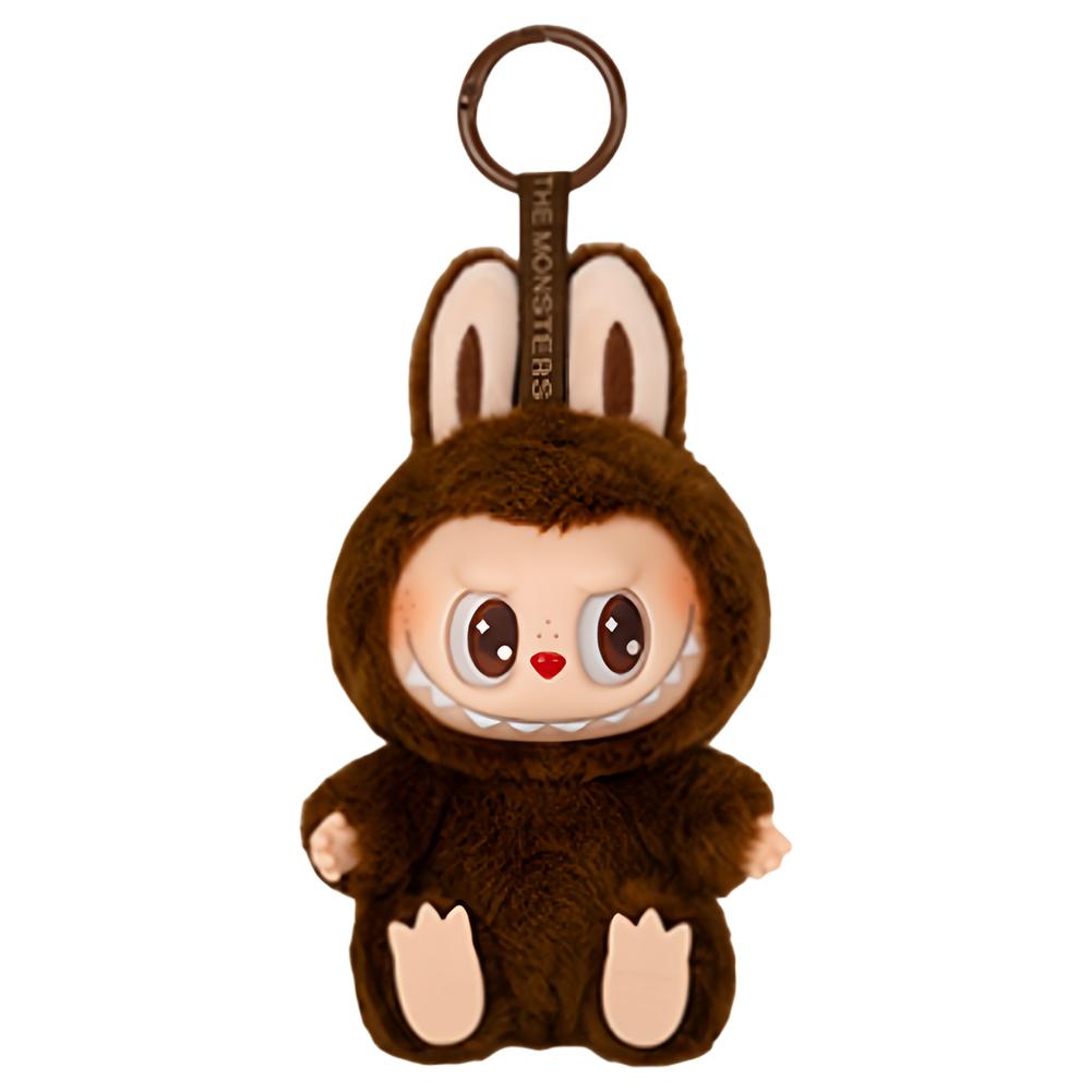 1: 1 High Quality Kawaii Monster Labub Blind Box Series PVC Labub Macaron Pendant Plush Doll Monster Keychain Birthday Gift