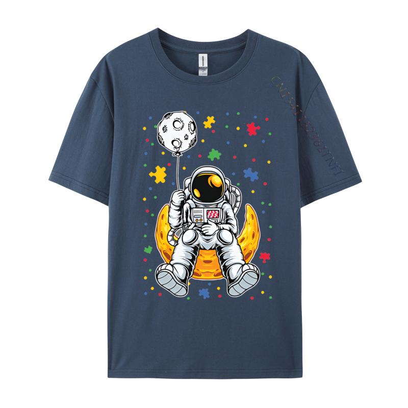 Astronaut Planet Balloon Puzzle Tshirts Fashion Casual Novelty Tee Graphic Adults Tshirts Tees Tops Harajuku