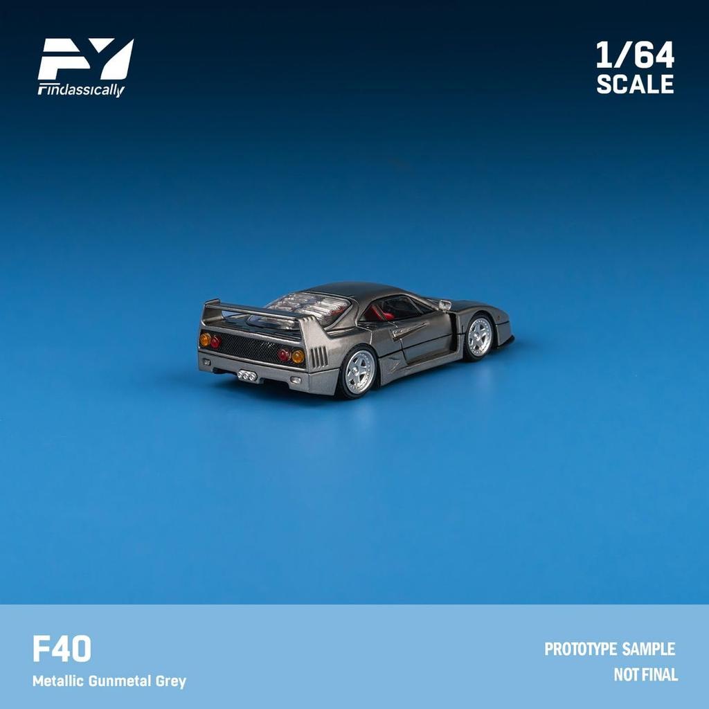Finclassically F40 Metallic Gray Finished Product FY64057 1/64