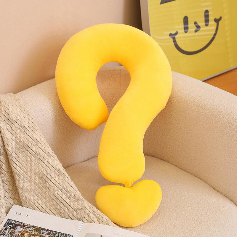 Cute Long Question Mark Pillow Multifunctional Neck Support Soft Couch Cushion Home Decor Throw Pillow
