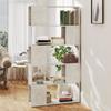 VidaXL Room Divider Bookcase Concrete Grey 80x24x155 Cm Chipboard
