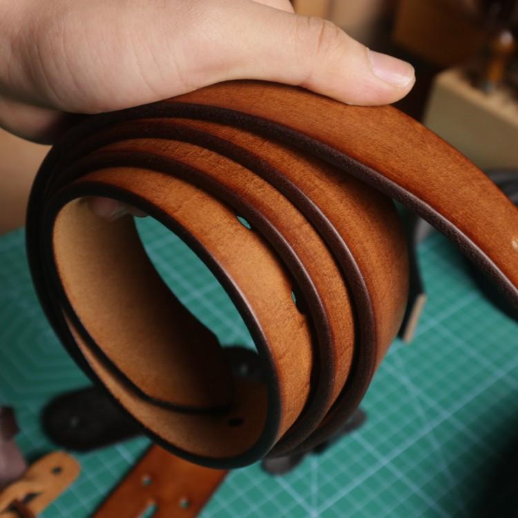 

[Толщина 4,5 мм] Полированная полоса ремня из коровьей кожи первого слоя без пряжки, ручной работы, ремень растительного дубления, мужской ремень, сделай сам 130cm