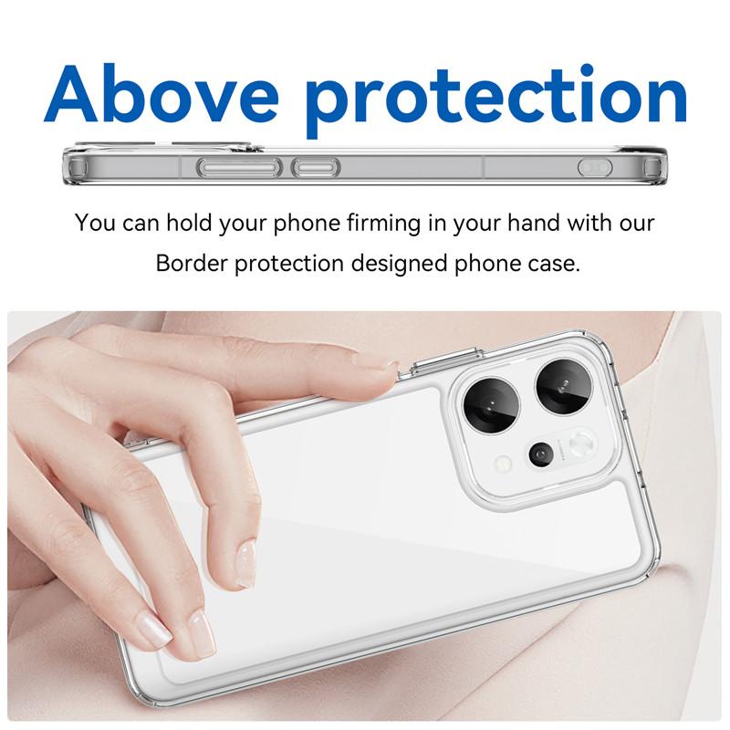 For oppo Reno14 Pro Global Case oppo Reno14 Reno14 Pro Global Cover Funda Clear PC + Silicone Shockproof Protective Phone Cover