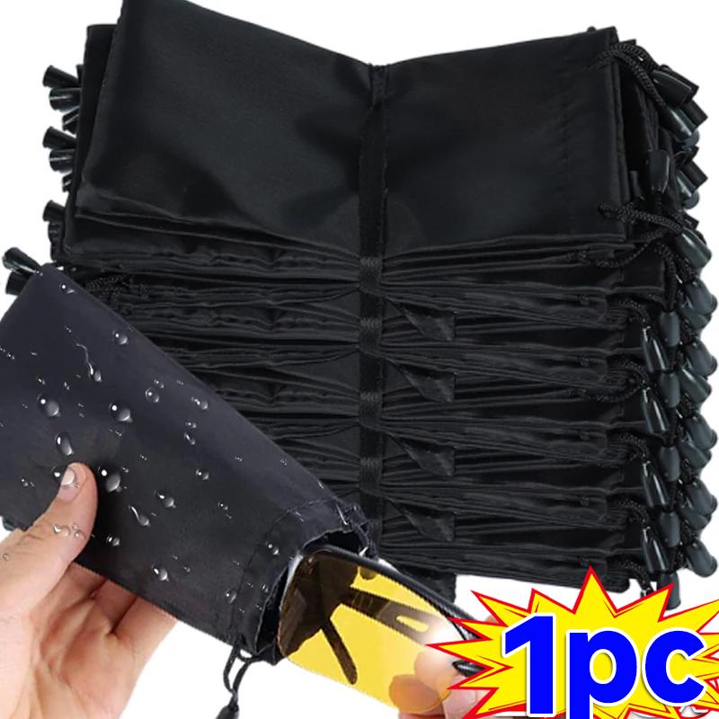 1/100pcs Portable Soft Cloth Waterproof Sunglasses Bag Microfiber Dust Storage Pouch Glasses Carry Bag Eyewear Case Container