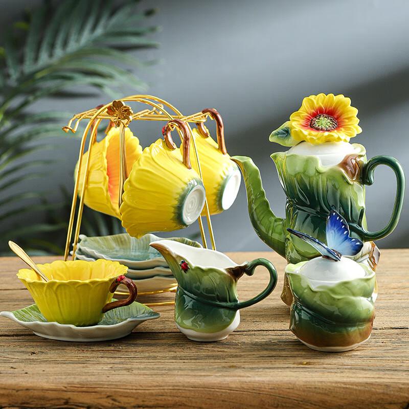 Shangqi Jungle Series Hibiscus 16-Piece Coffee & Tea Set