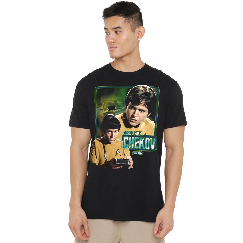 Star Trek Ensign Chekov T-Shirt S-2XL, Black Unisex T-Shirt S