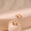 K Gold Plated Copper Zircon Inlaid Enamel Delicate Hoop Earrings For Women