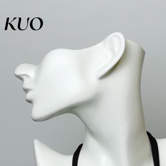 Stylish Jewelry Mannequin Head Model Half Face Display Stand Earring Holder Portrait Neck Dummy for Necklace Earrings PVC