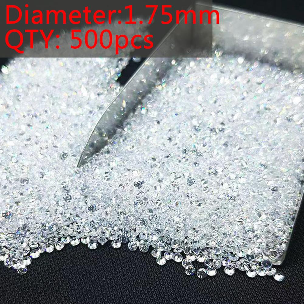 Aaaaa Grade White Zircon 0.9~8Mm Diameter Loose Zircon Stone Round Shape Cut Diy Accessories Cubic Zirconia 10-1000Pcs Choose