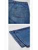 Mid-Waist Wide-Leg Plus Size Retro Washed Cropped Jeans with Frayed Hem and Slant Pockets
