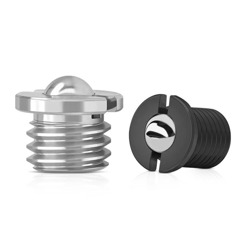 Flange Ball Plunger with Stainless/Carbon Steel Ball, M5-M16, Press-In Spring Detent
