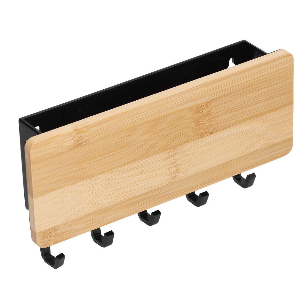 Wall Mounted Key Holder Bamboo Modern Anti Slip Key Hanger for Home Office Living Room
