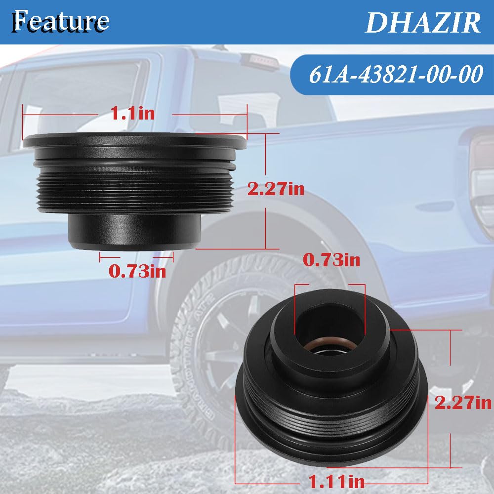 61A-43811-00-00 Tilt Cap/Gland with Seals Fit for Yamaha 200-225-250-300 HP V6 3.3L End Cap Tilt Cylinder FSM040 2PACK