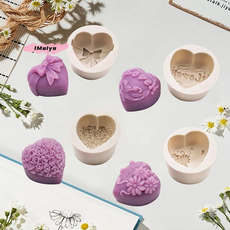 M-3D Love Rose Silicone Soap Mold for Handmade Candles Aromatherapy Chocolate & Cake Decoration Baking Tool for Birthday