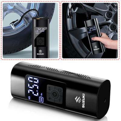 1Pcs Car Tire Inflator Smart Digital Inflatable Pump Emblem Accessories for Jimny Swift V Strom 650 Ignis Alto DZire Swace Across Kizashi