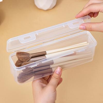 Make-up-Pinsel transparent mit Abdeckung Organizer Augenbrauenstift Boxen tragbare Frauen Kosmetiktasche Aufbewahrung Organizer Make-up-Tools