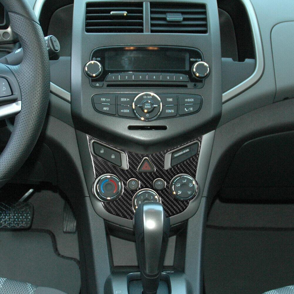 Custom Fit Carbon Fiber Climate Control Cover Trim for Chevrolet For Sonic 2012 2016 Automotive Interior Upgrade