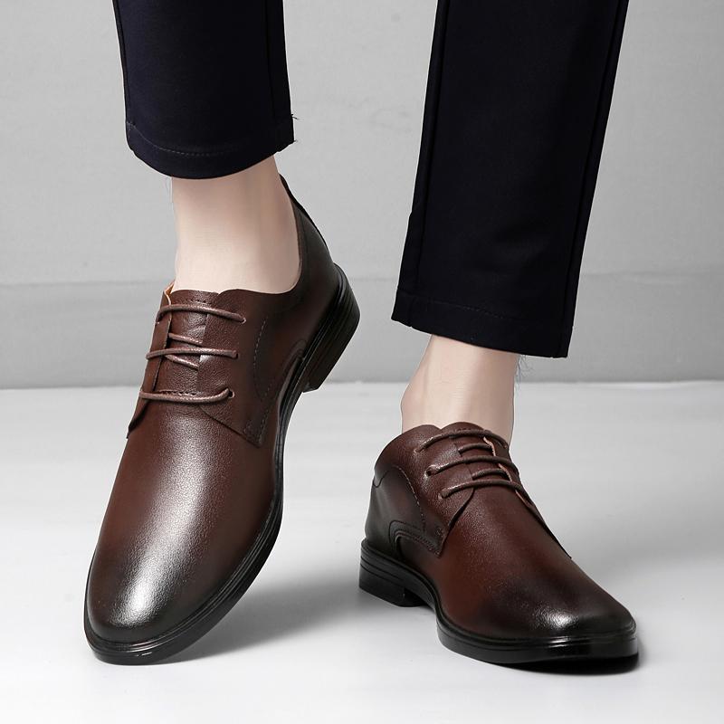 Fashion Male Derby Footwear Wedding Formal Oxfords Shoes Man Business Casual Office Shoes for Men Classic Pointy Men's Business Shoes