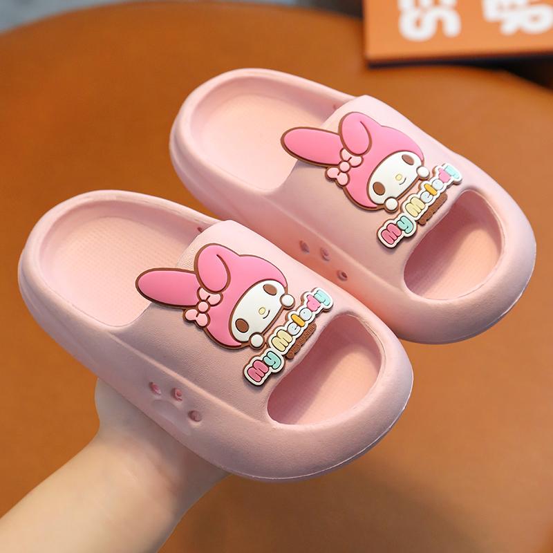 

Lovely Sanrioed Children Slippers Anime Hello Kitty Cinnamoroll Platform Non-Slip Home Comfortable Kawaii Outdoor Beach Sandals 150mm