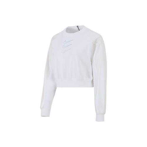 

Nike Women s Casual Fleece-Lined Crewneck Cropped Sweatshirt EU XL білий